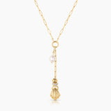 Lina Shell Lariat Necklace