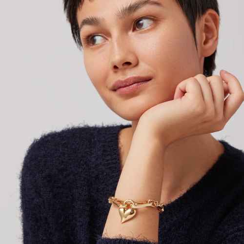 Padlock Heart Chain Bracelet