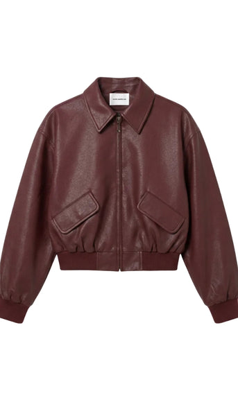 Better Than Leather Crop Bomber