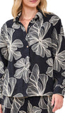 Long Sleeve Button Front Blouse