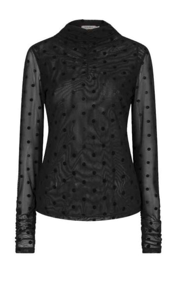 Polka Dot Mesh Top