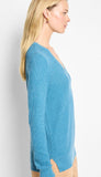 Waffle Stitch V-Neck Sweater