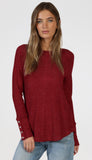 Shane Brushed Waffle Long Sleeve Crew