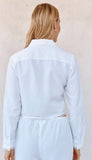 Long Sleeve Cropped Shirt With Trim