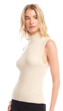 Ribbed Turtleneck Sweater Tank