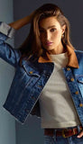 Kerry Cropped Jacket Raw Hem Collar