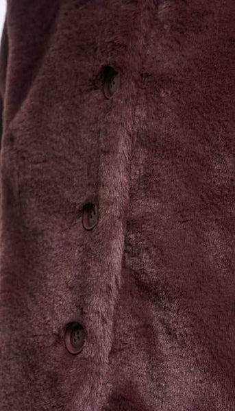 Single Breasted Fake Fur Jacket