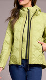 Long Sleeve Zip Front Puffer With Removable Hood