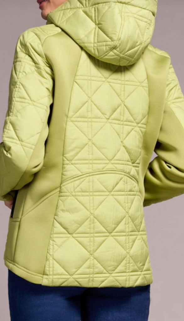 Long Sleeve Zip Front Puffer With Removable Hood