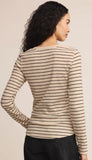 Eve Stripe Henley Long Sleeve