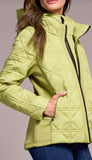 Long Sleeve Zip Front Puffer With Removable Hood