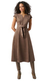 Scuba Suede Fit-And-Flare Dress