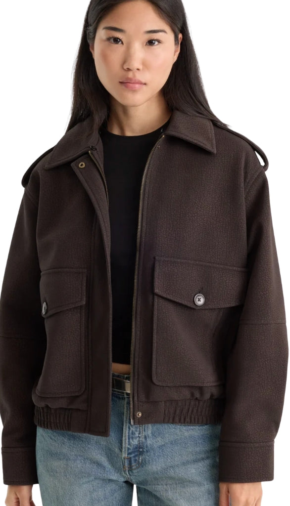 The Faux Leather Bomber