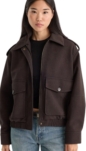 The Faux Leather Bomber