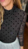 Polka Dot Mesh Top