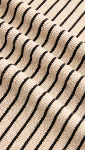 Eve Stripe Henley Long Sleeve