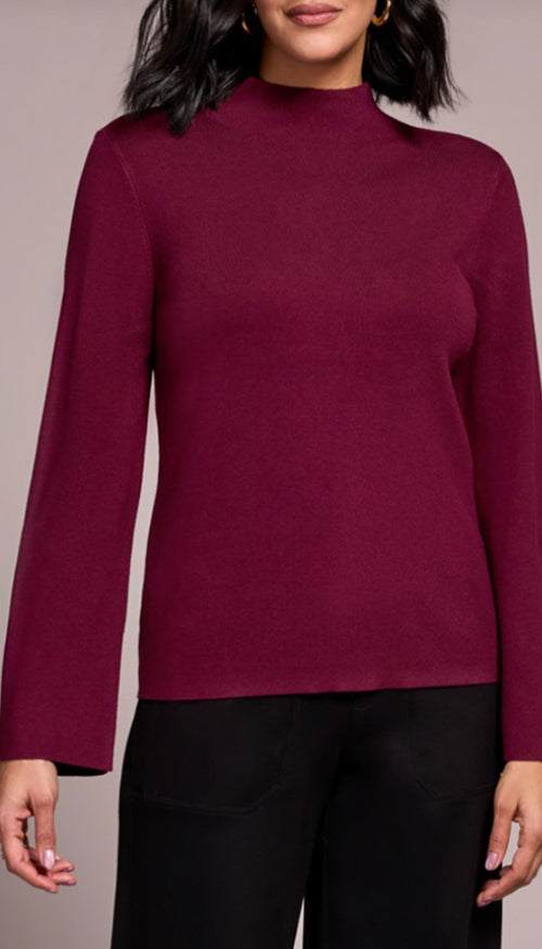 Long Sleeve Funnel Neck Sweater