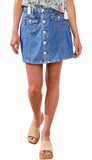 Audrey Button Down Denim Skort