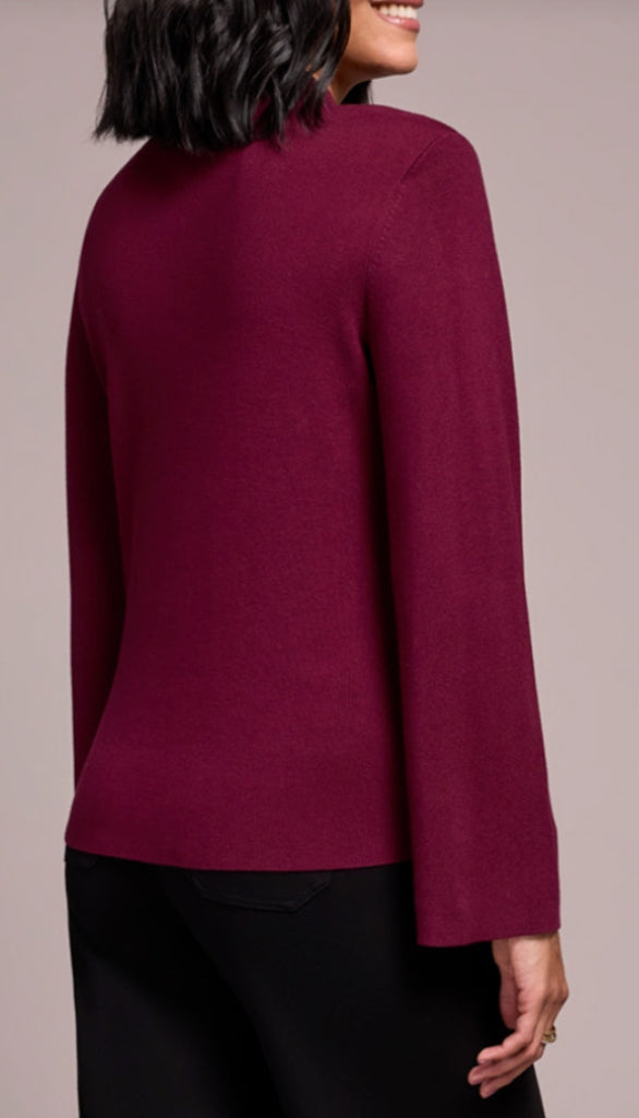 Long Sleeve Funnel Neck Sweater