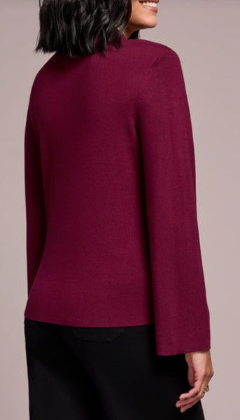 Long Sleeve Funnel Neck Sweater