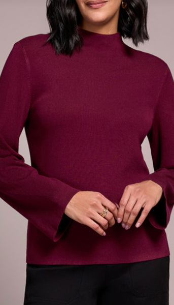 Long Sleeve Funnel Neck Sweater