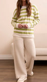 Long Sleeve Crew Neck With Rib Detail