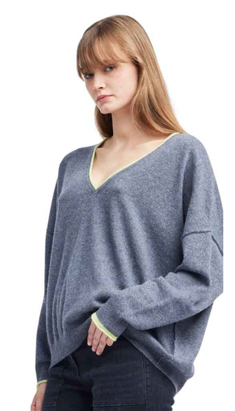 Naomi Oversize V-neck Cashmere Sweater
