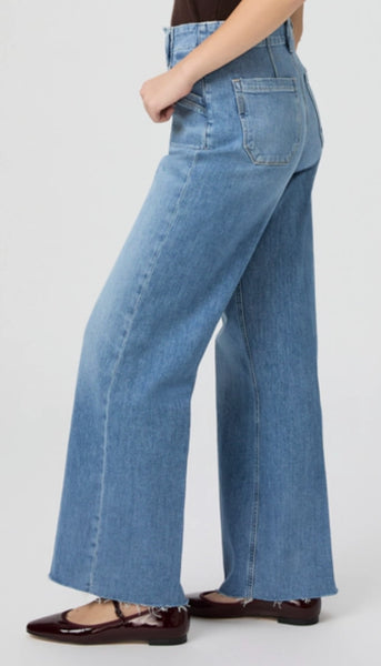 Anessa Welt Utility Pockets Raw Hem WIde Leg - Viva