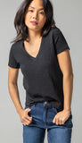 V-Neck Short Sleeve Seam Tee