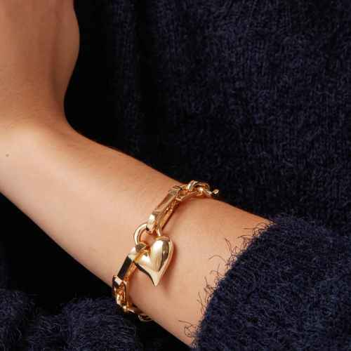 Padlock Heart Chain Bracelet