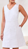 Fitted Dress With Pockets & T/S Detail