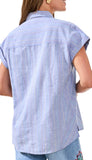Cap Sleeve Shirt With Cuts