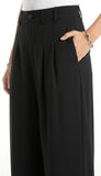High Rise Pleated Wide Leg Trouser