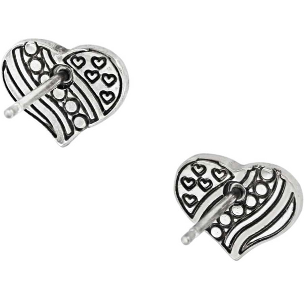 Hearts And Stripes Mini Post Earrings