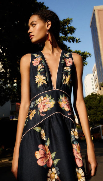 Maria Floral Midi Dress