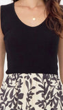 Clairson Knit Mix Midi Dress