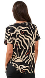 Short Sleeve Crew Neck Top With Ruching