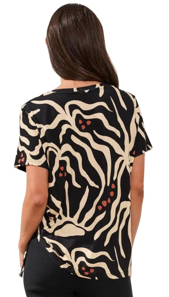Short Sleeve Crew Neck Top With Ruching