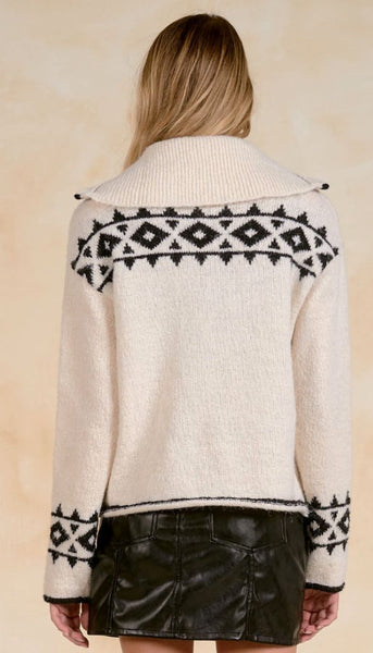Big Zip Collar Sweater