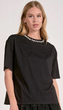 Tee Neck Embelished Top