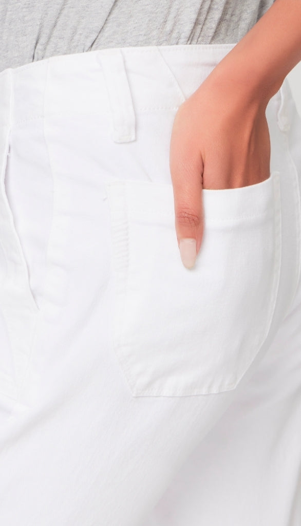 Mayslie Ankle Straight - Crispy White