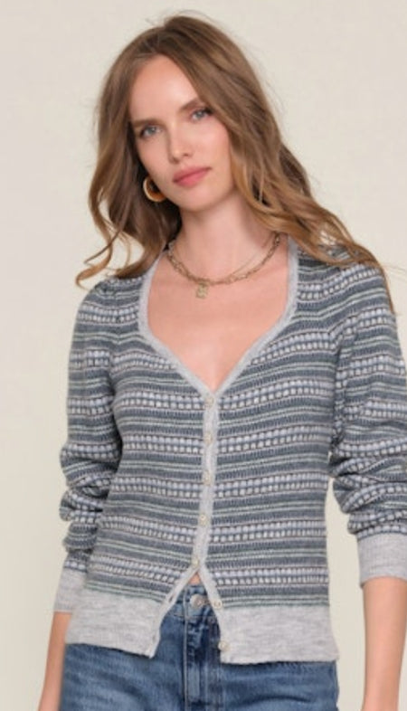 Contrast Stripe Cardigan