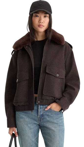 The Faux Leather Bomber