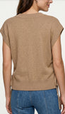 Vneck Dolman Popover Sweater With Tie