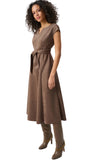 Scuba Suede Fit-And-Flare Dress
