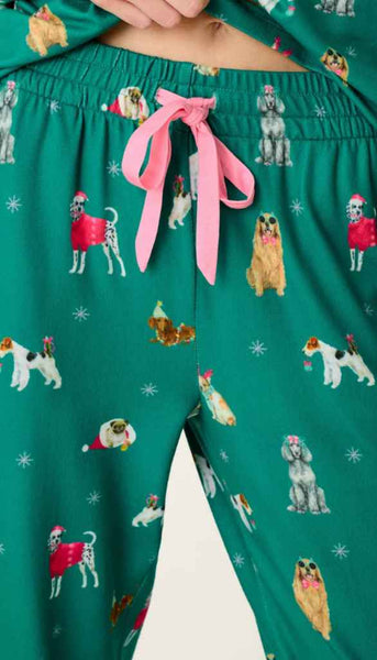 Banded Pj Pant-Happy Pawlidays