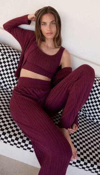 Dawn Smocked Rib Pant