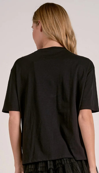 Tee Neck Embelished Top