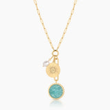 Solario Sundial Amazonite Necklace