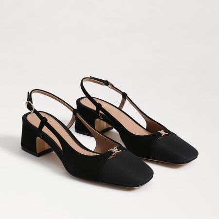 Kara Slingback Flat - Sand / Black